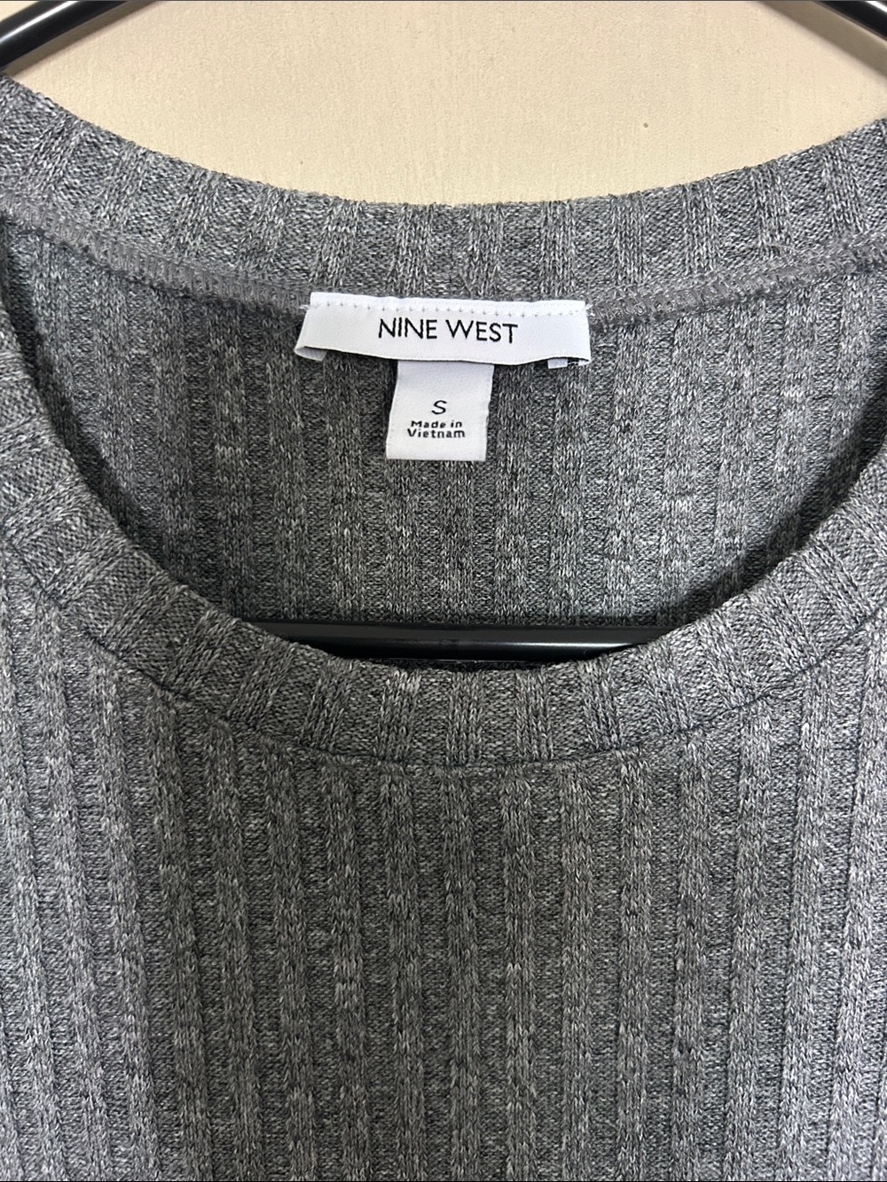 Nine West Ribbed MIDI Sleeveless Sweater Dress